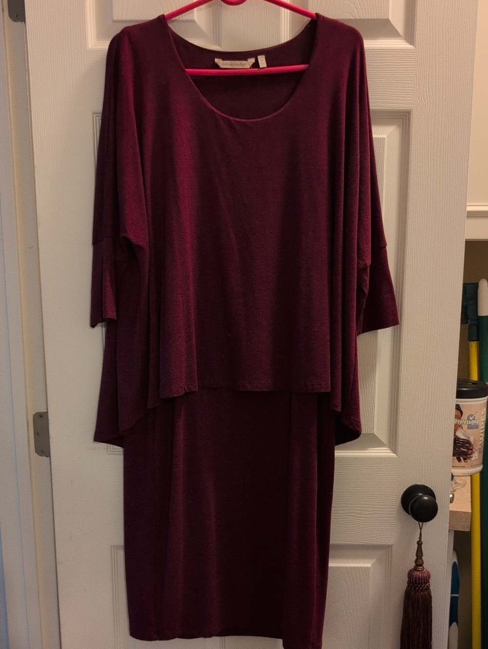 Soft Surroundings Plum Layered Knit Dress